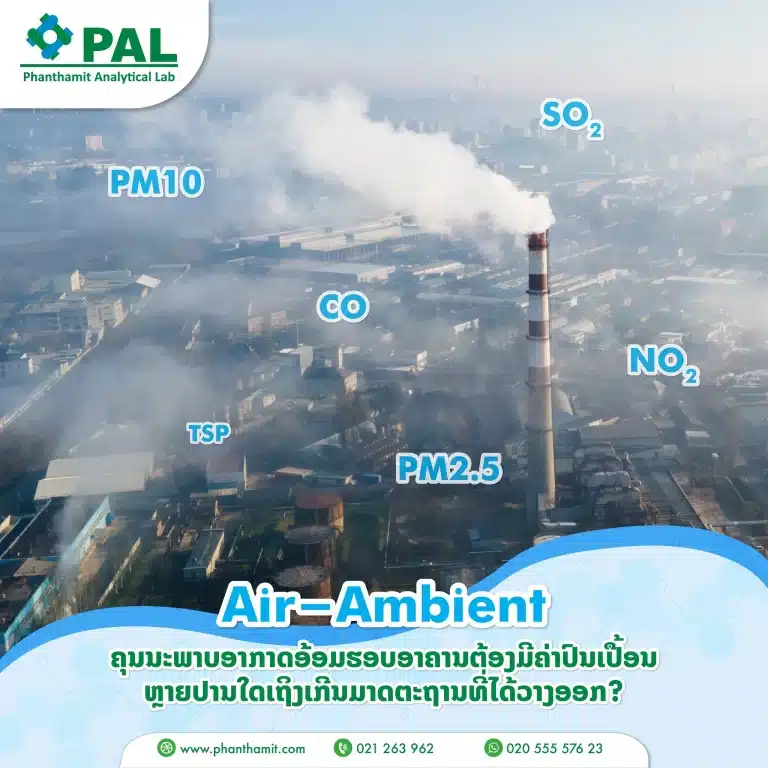 What is the air quality measurement result around a building that can be considered as contaminated beyond the limits set standards?